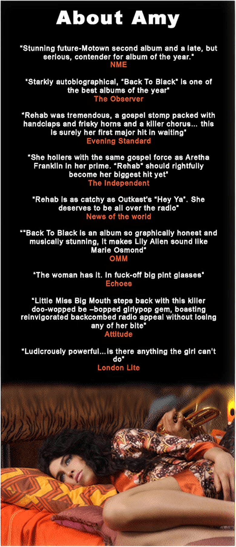 Press reviews for Back to Black